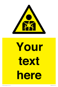 Custom Warning substance or mixture presenting a health hazard